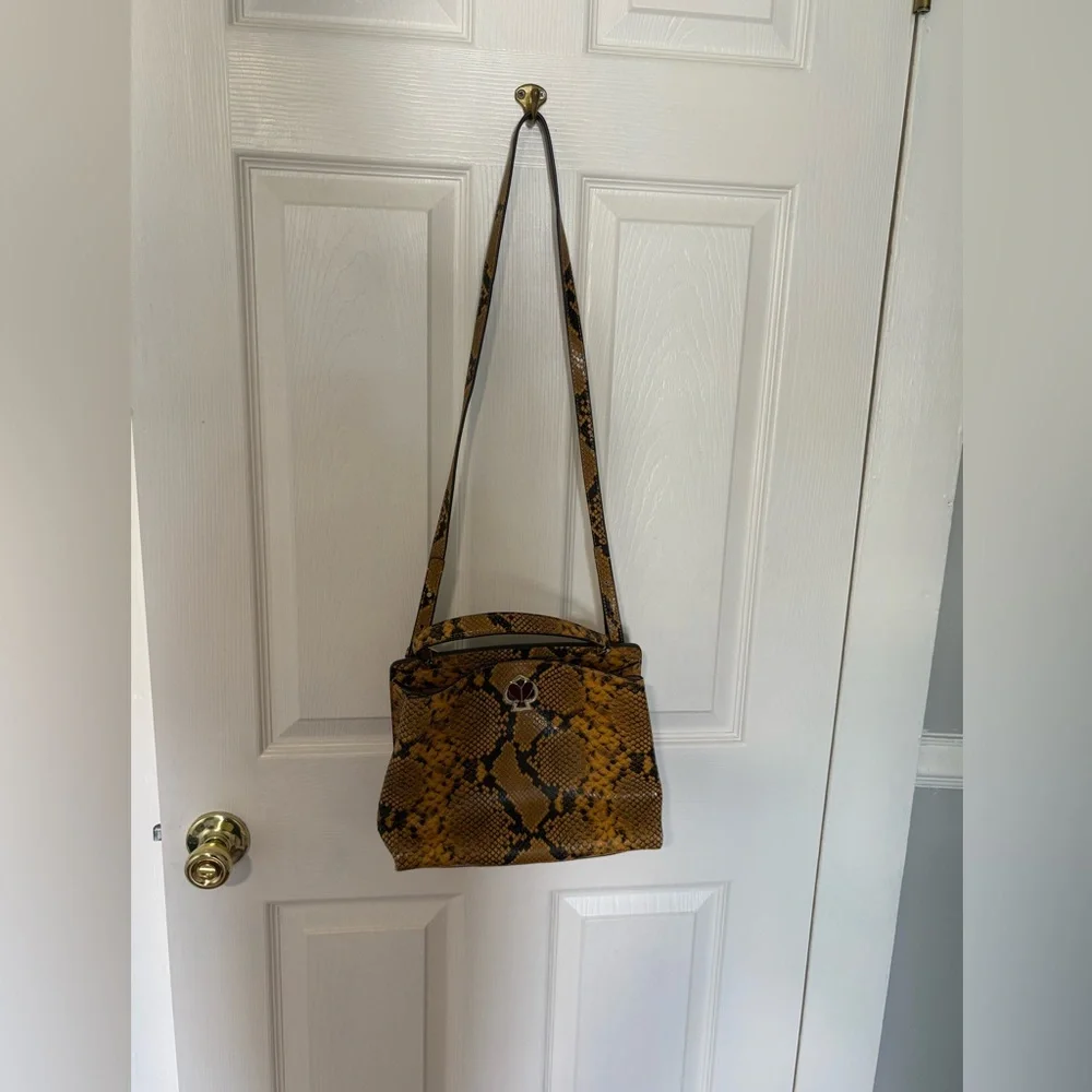 Kate Spade Romy Medium Satchel in Python-Embossed Leather | Fall 2019 Runway Bag - Picture 2 of 16